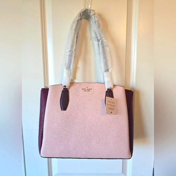 Kate Spade New York Rose Pink Monet Three Compartment Tote - Colorblock- NTW! - Picture 6 of 6
